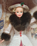 Load image into Gallery viewer, Hallmark Holiday Memories Barbie, Mattel 1995 (NRFB).
